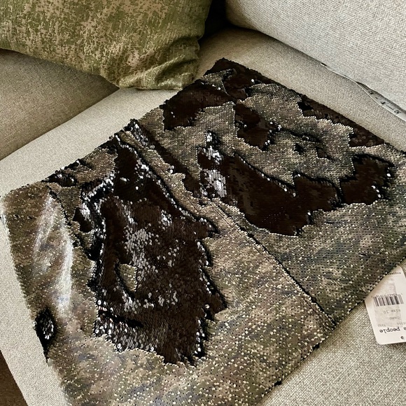 NWT Free People Skinny Sequin Camo Mini Skirt - Picture 6 of 16